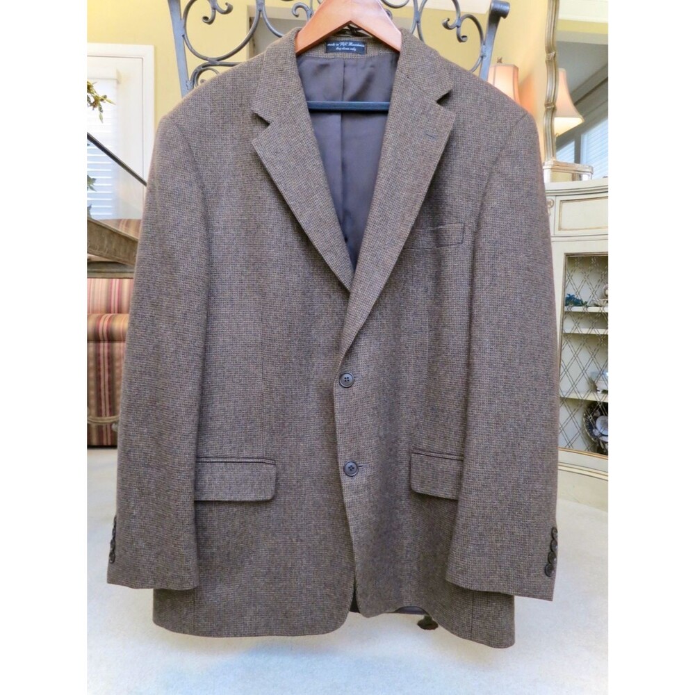 Classic Brown Herringbone Sport Coat - Unknown Brand